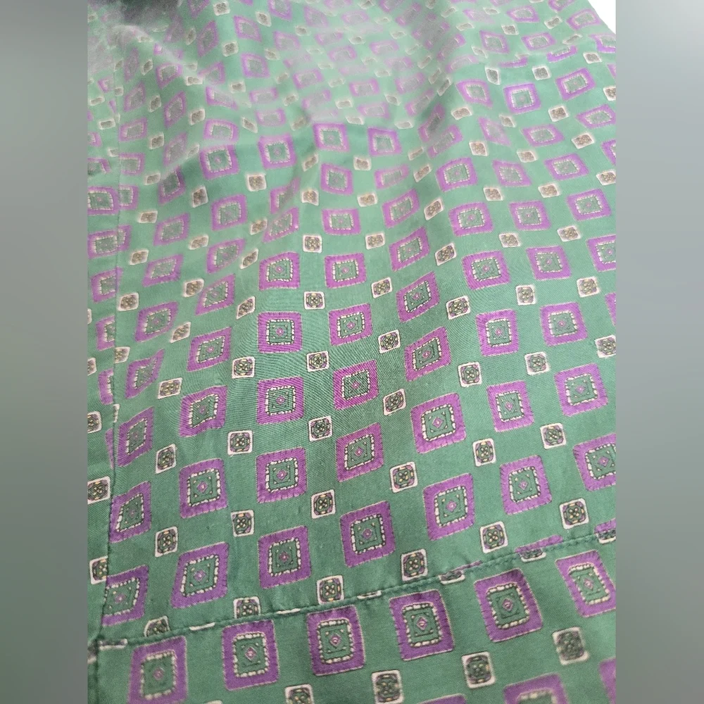 Vintage 90s Italian Silk Patterned Pajama Pants